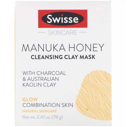 Swisse, Skincare, мед манука, очищающая глиняная маска, 70 г (2,47 унции)