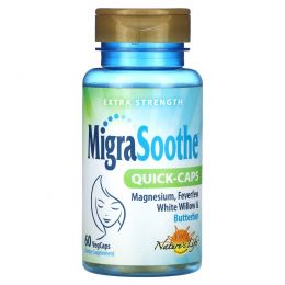 Nature's Life, MigraSoothe, Quick-Caps, повышенная сила действия, 60 растительных капсул