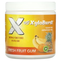 Xyloburst, Жевательная резинка с ксилитолом, фруктовый вкус, 5,29 унции (150 г), 100 штук.