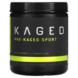 Kaged Muscle, PRE-KAGED Sport, Pre-Workout Performance Formula, Mango Lime, 9.38 oz (266 g)