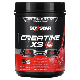 Six Star, Creatine X3, фруктовый пунш, 990 г (2,18 фунта)