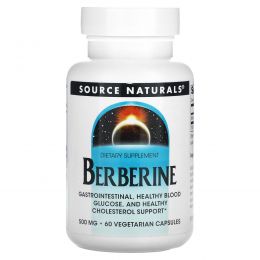 Source Naturals, Берберин, 500 мг, 60 вегетарианских капсул