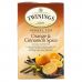 Twinings, Чай из трав, со вкусом апельсина и корицы, без кофеина, 20 отдельных пакетиков, 40 г