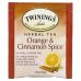 Twinings, Чай из трав, со вкусом апельсина и корицы, без кофеина, 20 отдельных пакетиков, 40 г