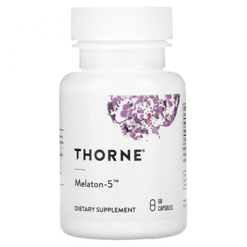 Thorne Research, Мелатон-5, 60 вегетарианских капсул