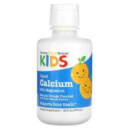 California Gold Nutrition, жидкий кальций с магнием для детей, апельсин, 473 мл (16 жидк. унций)