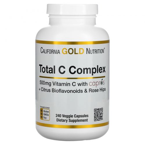 California Gold Nutrition, Total C Complex, 500 мг, 240 растительных капсул