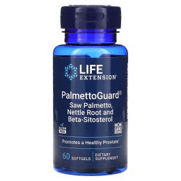 Life Extension, PalmettoGuard, пальма сереноа/корень крапивы с бета-ситостеролом, 60 желатиновых капсул