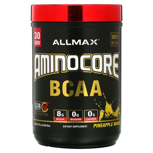 ALLMAX Nutrition, AMINOCORE BCAA, Pineapple Mango,  0.69 lbs (315 g)