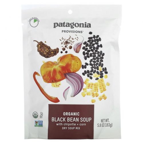 Patagonia Provisions, Органический суп из черной фасоли, с чипотле и кукурузой, 163 г (5,8 унции)