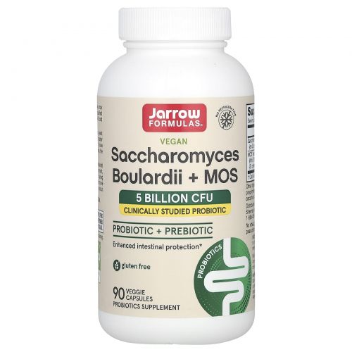 Jarrow Formulas, Сахаромицеты Буларди + MOS, 90 овощных капсул