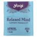 Yogi Tea, Relaxed Mind, Без кофеина, 16 чайных пакетиков, 1.12 унций (32 г)