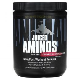 Universal Nutrition, Animal Juiced Aminos,  усовершенствованные аминокислоты с разветвленной цепью, клубника-лайм, 358 г