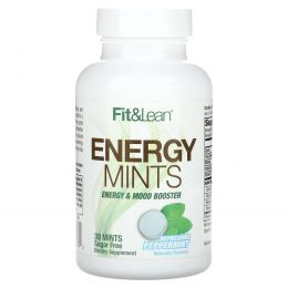 Fit & Lean, Energy Mints, освежающая перечная мята, 30 шт.