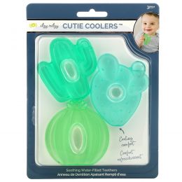 Itzy Ritzy, Cutie Coolers, Soothing Water-Filled Teethers, 3+ Months, Cacti, 3 Teethers