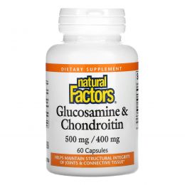 Natural Factors, Glucosamine & Chondroitin, 60 Capsules