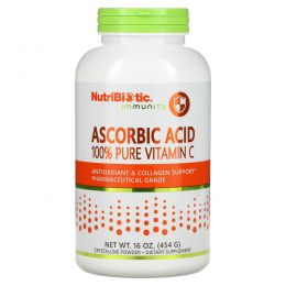 NutriBiotic, Аскорбиновая кислота, кристаллический порошок, 16 унций (454 г)