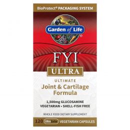 Garden of Life, FYI Ultra, формула для суставов и хрящей, 120 быстроусвояемых капсул в растительной оболочке