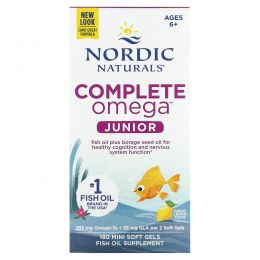 Nordic Naturals, Комплексные витамины Omega со вкусом лимона для детей и подростков, 500 мг, 180 жевательных гелевых капсул