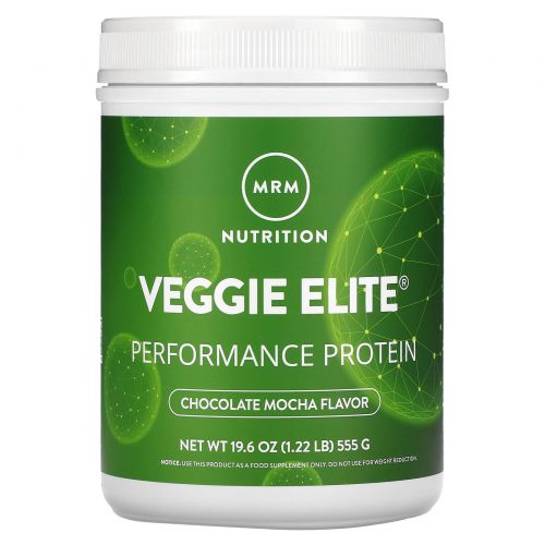 MRM, Smooth Veggie Elite Performance Protein, Chocolate Mocha, 19.6 oz (555 g)
