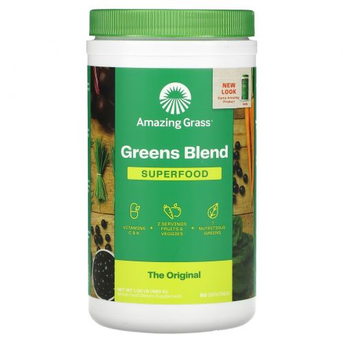 Amazing Grass, GreenSuperfood, Порошок для приготовления натурального напитка, 17 унций (480 г)