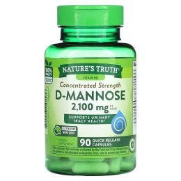 Nature's Truth, Concentrated Strength, D-манноза, 700 мг, 90 капсул с быстрым высвобождением