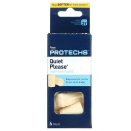 Flents, Protechs, Quiet Пожалуйста, беруши из поролона, 6 пар