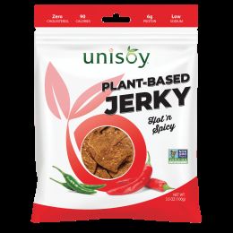 Unisoy, Растительное вяленое мясо, острые и пряные, 100 г (3,5 унции)