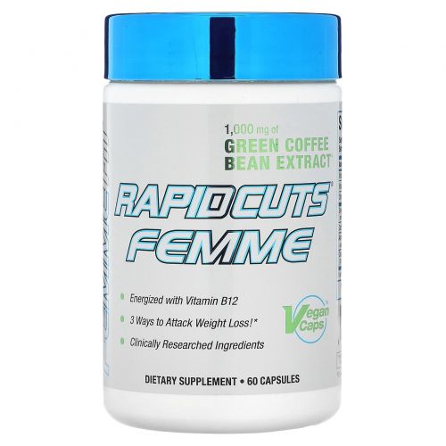 ALLMAX, RAPIDCUTS Femme, экстракт зеленых кофейных зерен, 1000 мг, 60 капсул