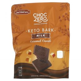 ChocZero, Keto Bark, молочный шоколад, карамель, 6 батончиков по 1 унции