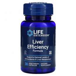 Life Extension, Liver Efficiency Formula, 30 растительных капсул