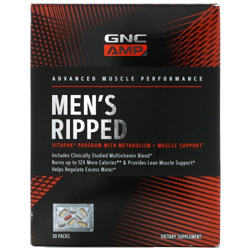 GNC Men's Ripped Vitapak® Program With Metabolism + Muscle Support