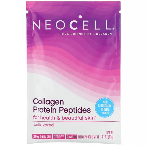 Neocell, Collagen Protein Peptides, Unflavored, .71 oz (20 g)