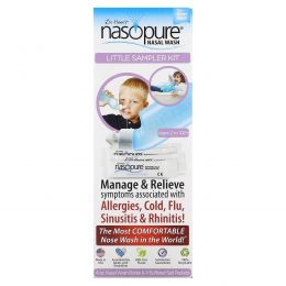 Nasopure, Nasopure Little Sampler Kit, 4 oz bottle, 4 buffered salt packets, instructions