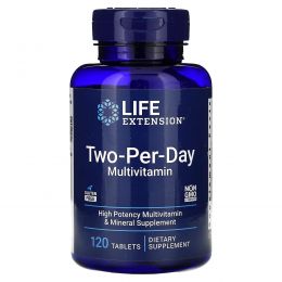 Life Extension, мультивитамины для приема два раза в день, V2, 120 таблеток