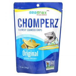 SeaSnax, Chomperz, хрустящие чипсы из морских водорослей, оригинальный вкус, 1 унция (30 г)