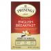 Twinings, English Breakfast, черный чай, мед и ваниль, 20 чайных пакетиков 40 г (1,41 унции)