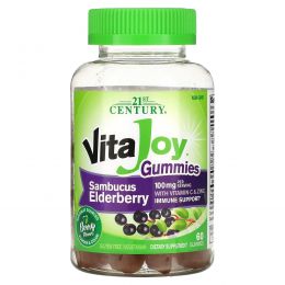 21st Century, VitaJoy Gummies, Sambucus Elderberry, 60 Vegetarian Gummies