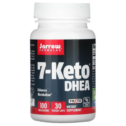 Jarrow Formulas, 7-Keto, ДГЭА, 100 мг, 30 вегетарианских капсул