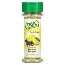 True Citrus Company, True Lemon, Кристаллизованный лимон и перец, Без соли, 2,12 унц. (60 г)