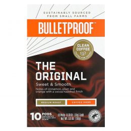 BulletProof, The Original Coffee капсулы, средняя обжарка, 10 капсул по 11 г (0,39 унции)
