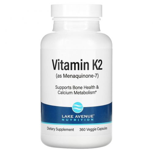 Lake Avenue Nutrition, Vitamin K2 (as Menaquinone-7), 50 mcg, 360 Veggie Softgels