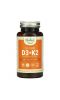 Nested Naturals, Веганские витамины D3 + K2 и листья крапивы, 60 веганских капсул