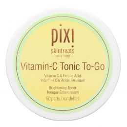 Pixi Beauty, Skintreats, тоник с витамином C, To-Go, 60 тампонов