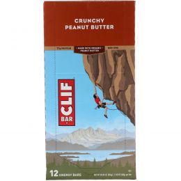 Clif Bar, Energy Bar, Crunchy Peanut Butter, 12 Bars, 2.4 oz (68 g) Each