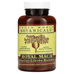 Whole World Botanicals, Royal Maca, 500 мг, 180 желатиновых капсул (250 мг в 1 капсуле)