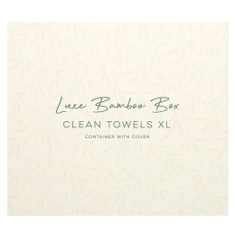 Clean Skin Club, Luxe Bamboo Box, чистые полотенца, размер XL, контейнер с крышкой, 50 шт.