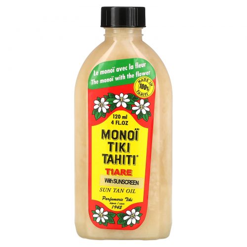 Monoi Tiare Tahiti, Sun Tan Oil With Sunscreen, 4 fl oz (120 ml)