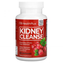 Health Plus Inc., Super Kidney Cleanse, очистка почек, система полной очистки организма, Шаг 3, 90 капсул