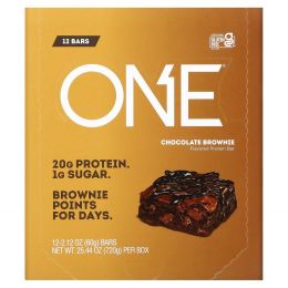 Oh Yeah!, One Bar, Chocolate Brownie Flavor, 12 Bars, 2.12 oz (60 g) Each